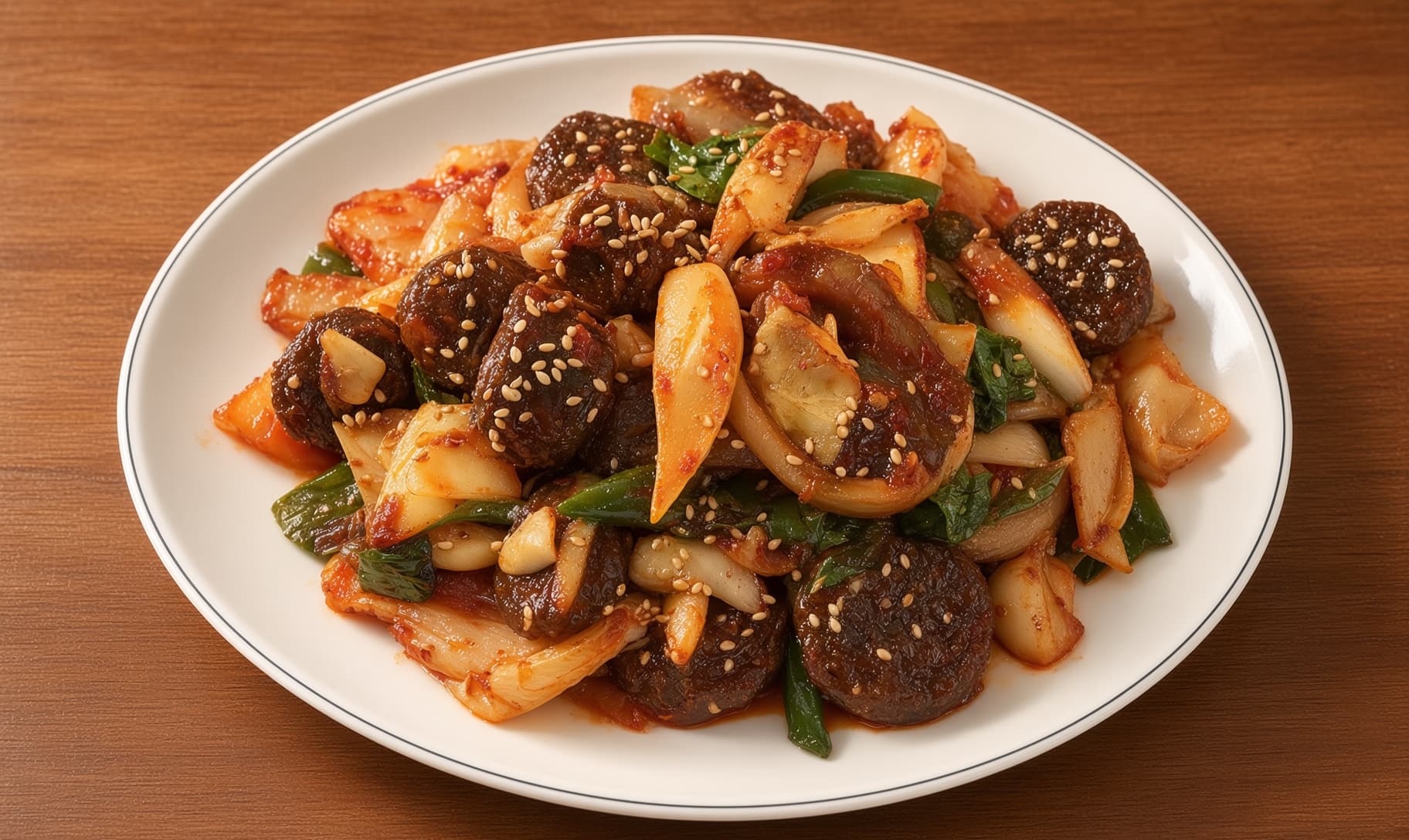 순대야채볶음